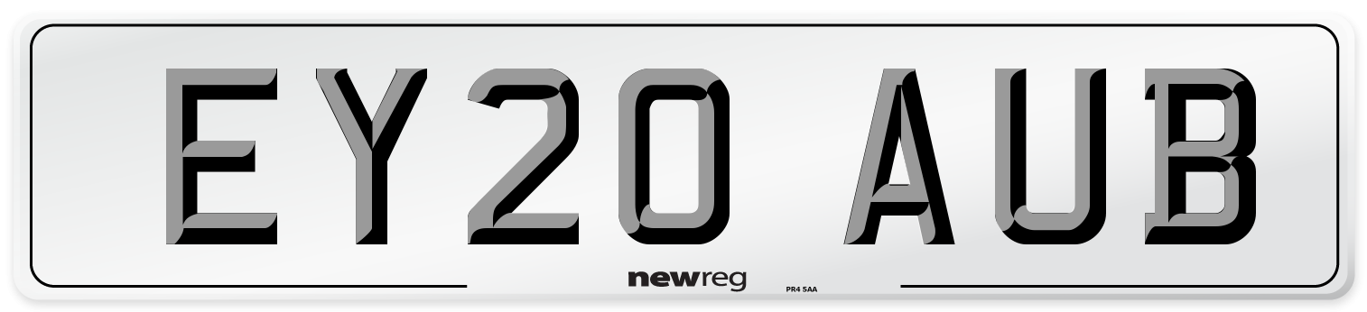EY20 AUB Number Plate from New Reg